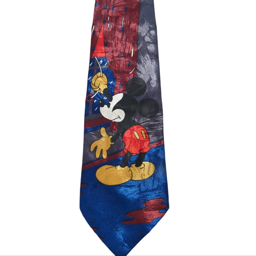 Mickey Mouse Men's Neck Tie Disney Mickey Mouse Unlimited Blue Gray Multicolored